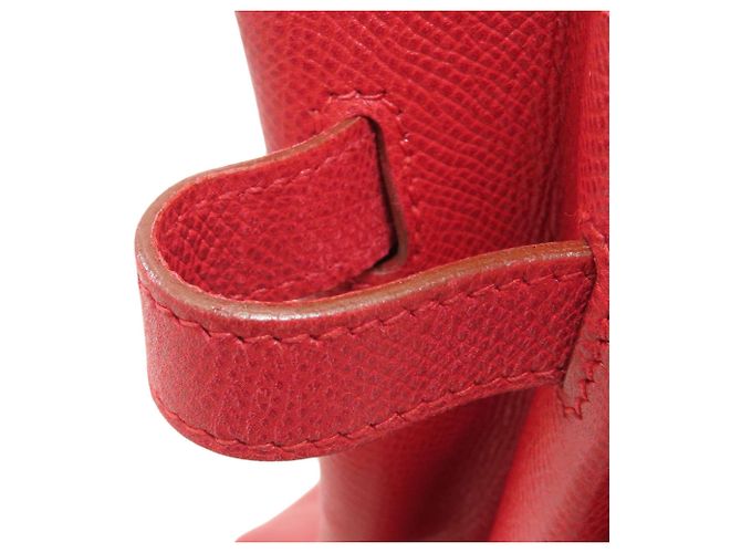 Hermès Borsa Hermes Birkin 30 in pelle Epsom rossa - vista 17