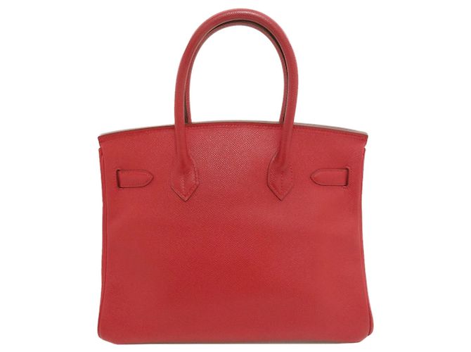 Hermès Borsa Hermes Birkin 30 in pelle Epsom rossa - vista 2