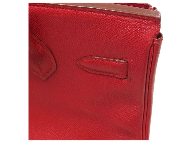 Hermès Borsa Hermes Birkin 30 in pelle Epsom rossa - vista 21