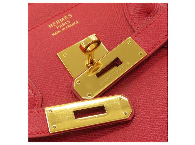Hermès Borsa Hermes Birkin 30 in pelle Epsom rossa - vista 24