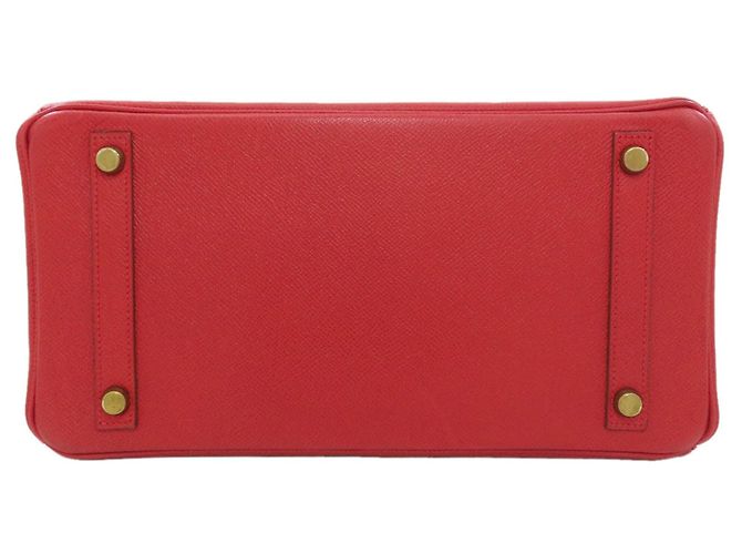 Hermès Borsa Hermes Birkin 30 in pelle Epsom rossa - vista 4