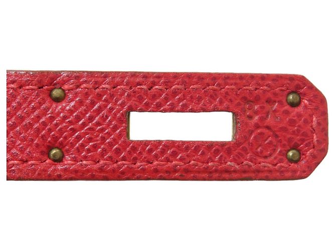 Hermès Borsa Hermes Birkin 30 in pelle Epsom rossa - vista 7