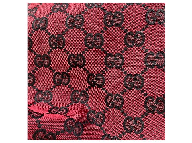 Borsa Tote Gucci 2-Way nera e rossa in tela - vista 8