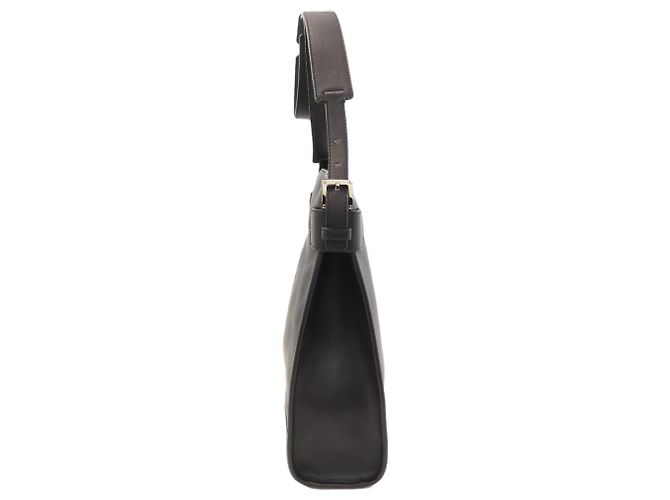 Borsa a tracolla Loewe Anagram in pelle di vitello nera - vista 3