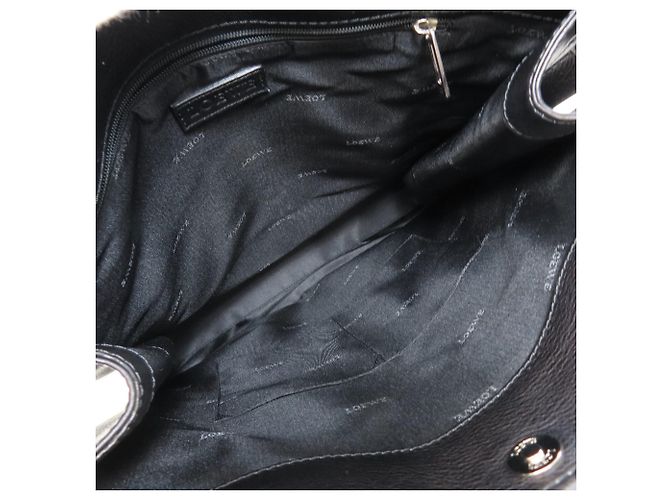 Borsa a tracolla Loewe Anagram in pelle di vitello nera - vista 5