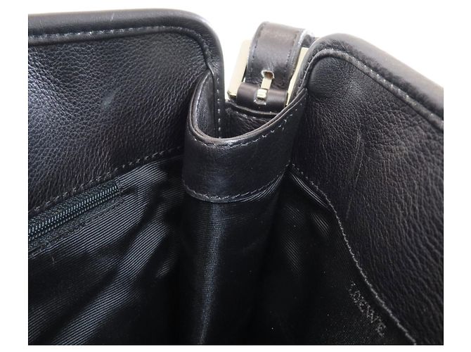 Borsa a tracolla Loewe Anagram in pelle di vitello nera - vista 8