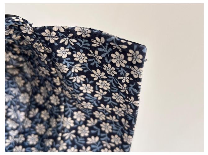 Paul Smith London Camicia in cotone floreale blu navy e bianco - vista 14