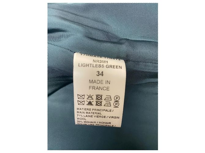 Casaco Cape Abotoado Chloé Verde Escuro em Lã Virgem e Mohair – Size 34 - vista 5
