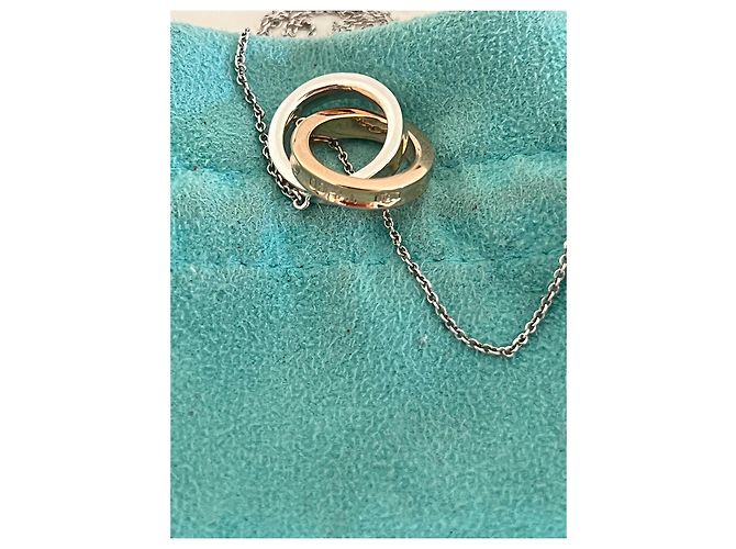 Tiffany & Co. Interlocking Circles Halskette Silber Gold - Ansicht 3