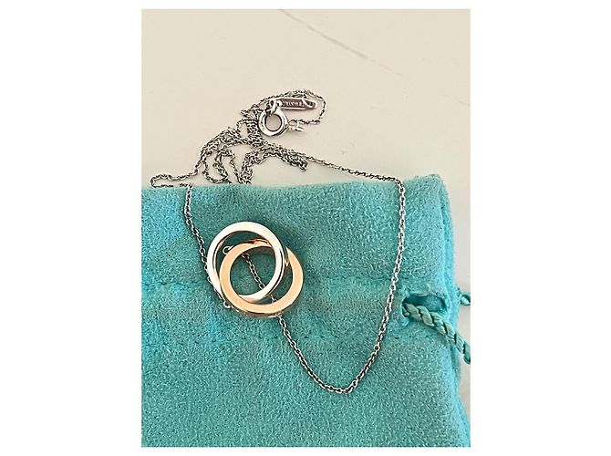 Tiffany & Co. Interlocking Circles Halskette Silber Gold - Ansicht 4