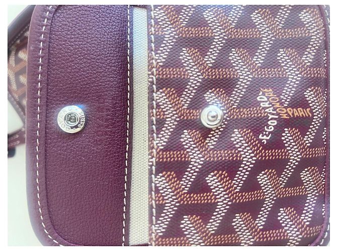 Goyard Anjou Mini Bord Borsa a Mano Bordeaux - vista 10