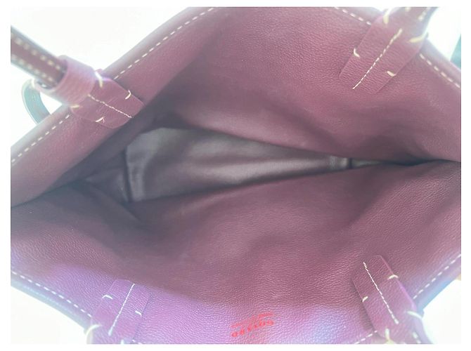 Goyard Anjou Mini Bord Borsa a Mano Bordeaux - vista 4