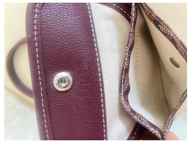 Goyard Anjou Mini Bord Borsa a Mano Bordeaux - vista 8