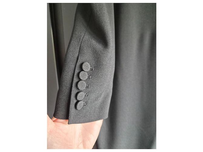 Autre Marque Saint Laurent Kurzes Kleid mit Spitzen-Detail - Ansicht 3