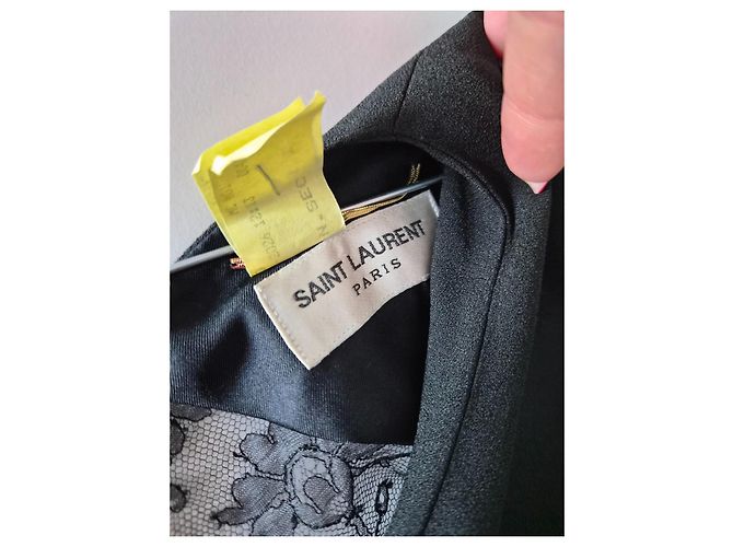 Autre Marque Saint Laurent Kurzes Kleid mit Spitzen-Detail - Ansicht 7