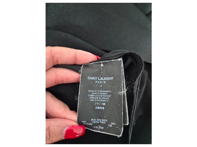 Autre Marque Saint Laurent Kurzes Kleid mit Spitzen-Detail - Ansicht 8