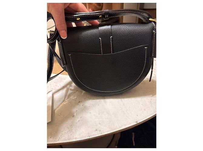 Chloé Black Grained Leather Shoulder Bag and Wallet Set - view 6
