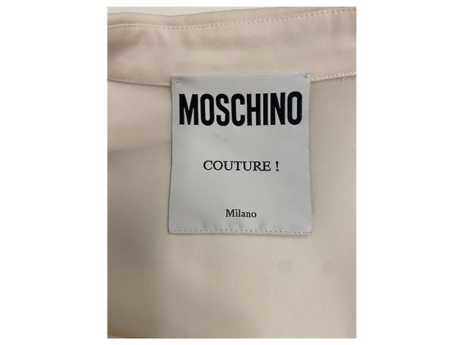 Autre Marque Abito Moschino in viscosa bianca - vista 5