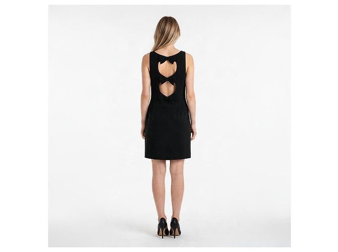 Autre Marque Moschino ärmelloses Kleid aus schwarzem Acetat - Ansicht 4