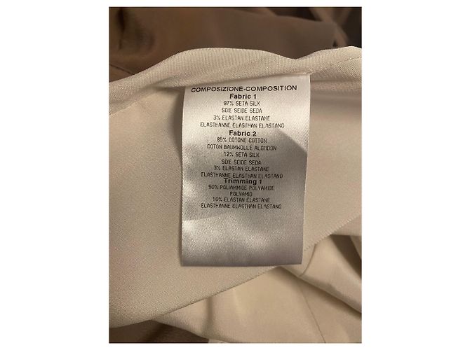 Autre Marque Gucci Kleid aus Seide Zebramuster Beige - Ansicht 6