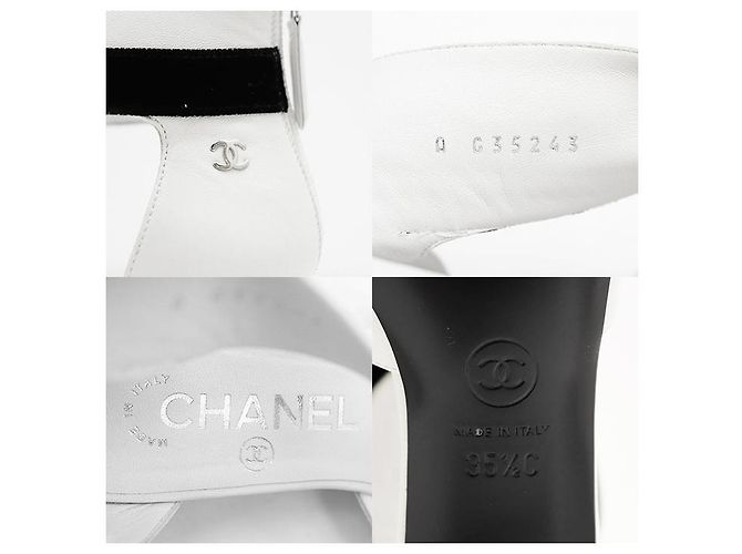 Décolleté in pelle e velluto Chanel G35243 - vista 10