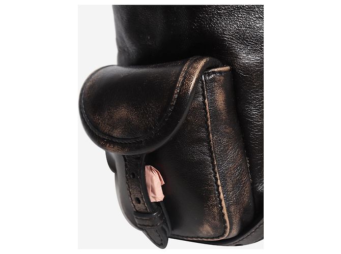 Miu Miu Mini-Rucksack aus Coffee-Leder - Ansicht 6