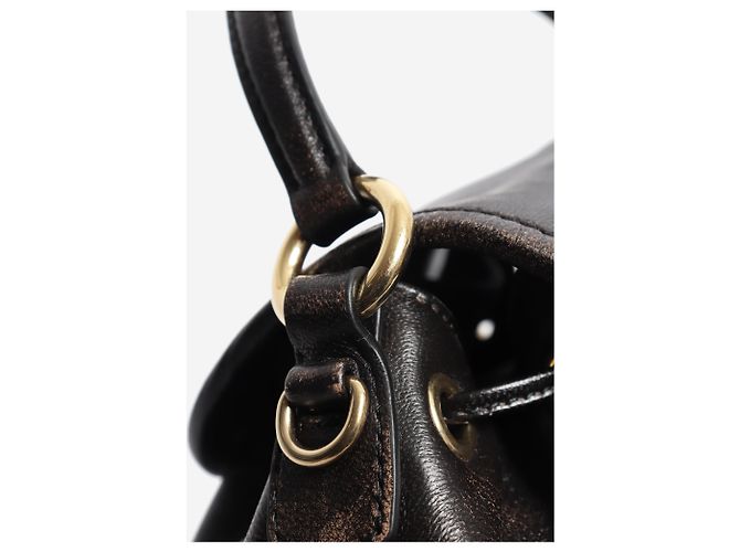 Miu Miu Mini-Rucksack aus Coffee-Leder - Ansicht 8