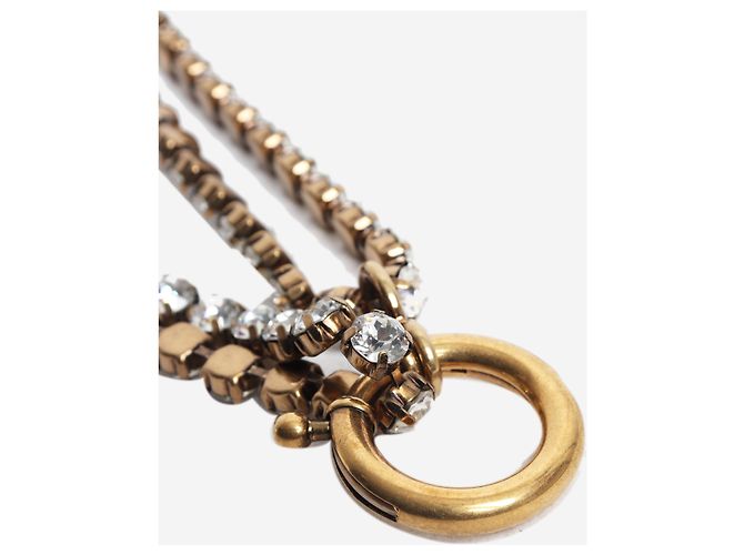 Balenciaga Collana choker a doppio filo in cristallo dorato - vista 2
