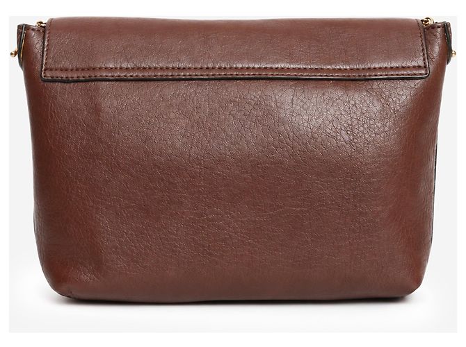 Céline Borsa a tracolla a busta in pelle marrone - vista 3