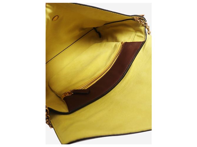 Céline Borsa a tracolla a busta in pelle marrone - vista 9