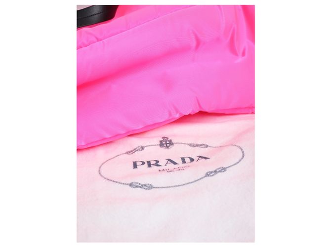 Tote Prada Saco de compras acolchoado em nylon Tessuto rosa - vista 7