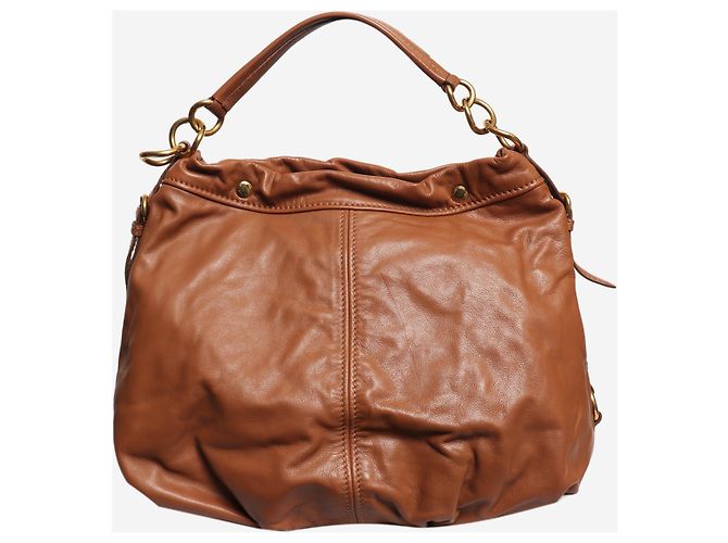 Miu Miu Borsa hobo in pelle marrone - vista 2
