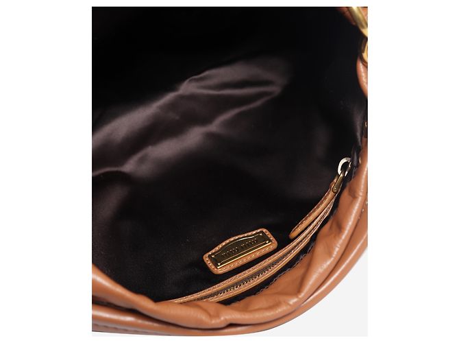 Miu Miu Borsa hobo in pelle marrone - vista 8