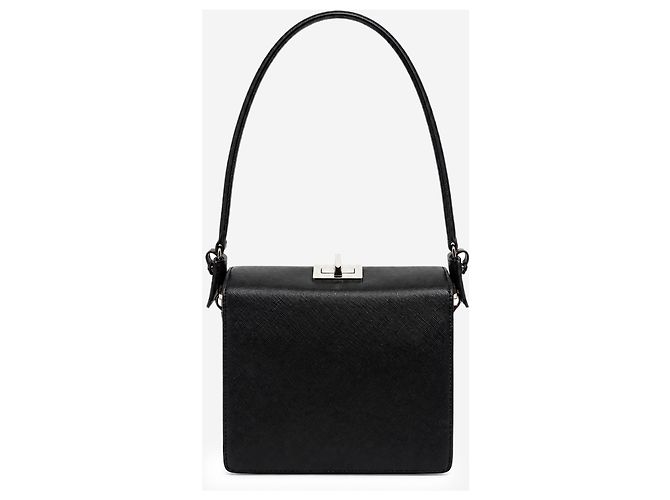 Prada Borsa a tracolla stampata in pelle Saffiano rosa - vista 3