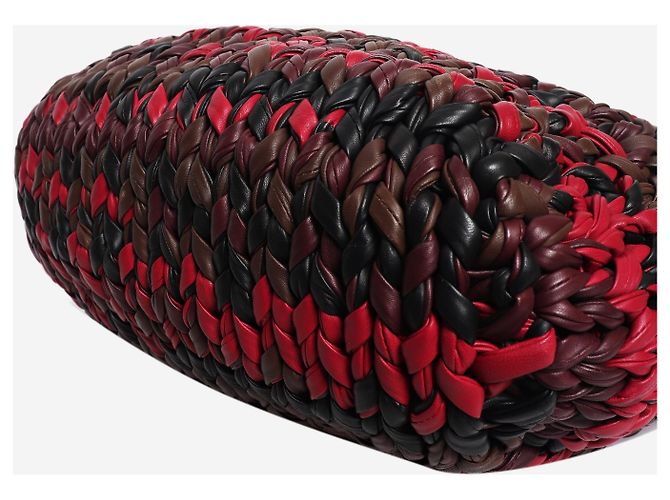 Prada Multicolor gestrickte Nappa-Leder-Tote-Bag - Ansicht 4
