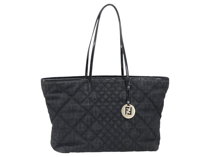 FENDI Zucca Canvas Tote Bag Black Gold - vista 13