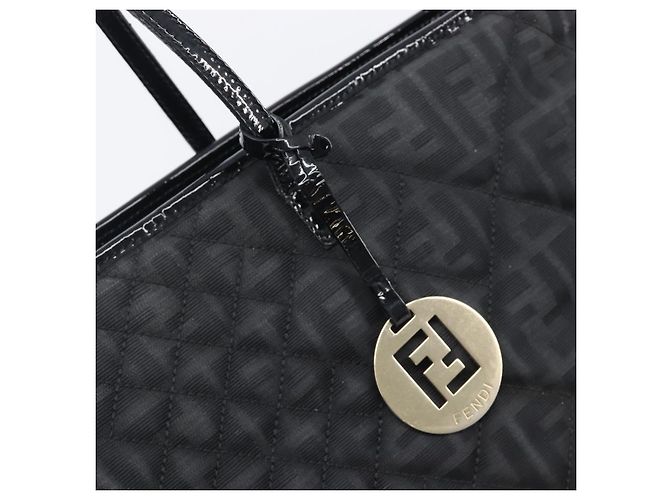 FENDI Zucca Canvas Tote Bag Black Gold - vista 18