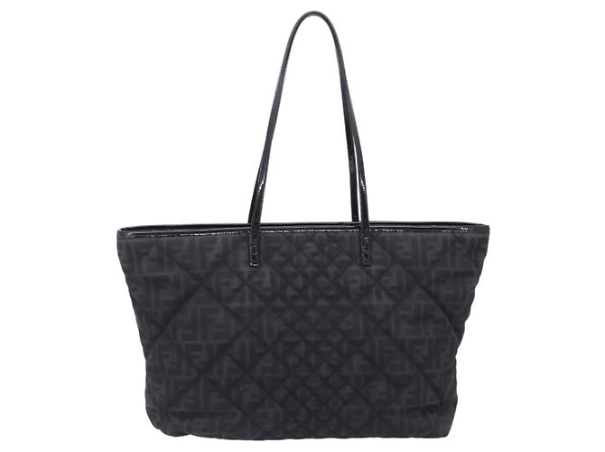 FENDI Zucca Canvas Tote Bag Black Gold - vista 2