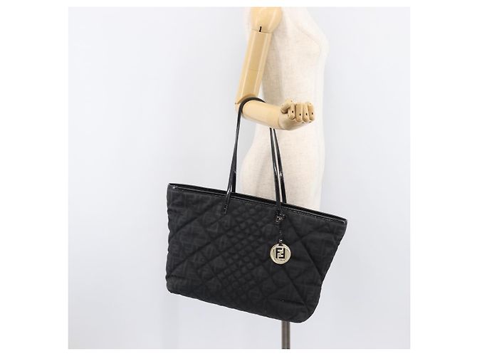 FENDI Zucca Canvas Tote Bag Black Gold - vista 26