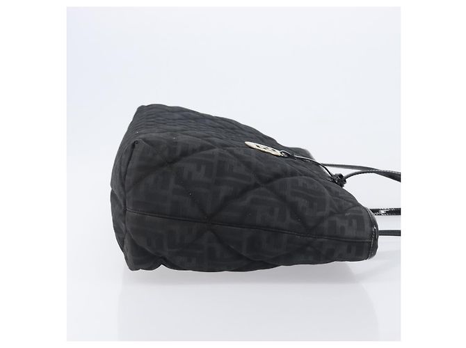 FENDI Zucca Canvas Tote Bag Black Gold - vista 3