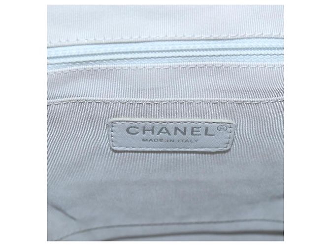 CHANEL V Stitch Backpack Leather Silver CC - vista 28