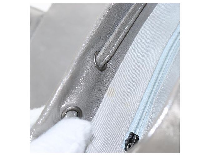 CHANEL V Stitch Backpack Leather Silver CC - vista 33