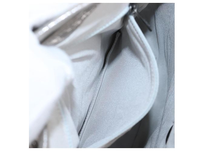 CHANEL V Stitch Backpack Leather Silver CC - vista 35