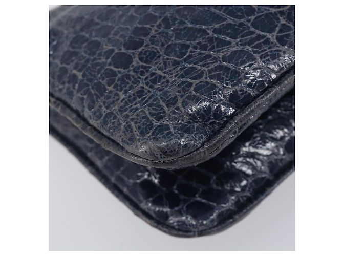 Miu Miu Shoulder Bag Leather Blue Gold - vista 17
