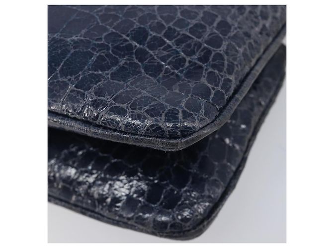Miu Miu Shoulder Bag Leather Blue Gold - vista 18