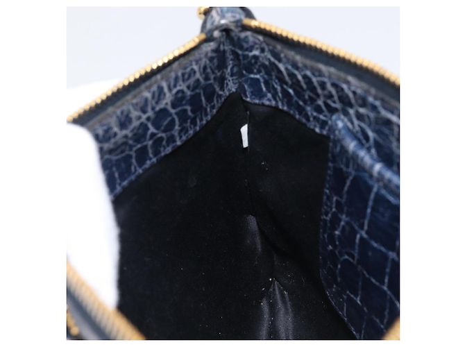 Miu Miu Shoulder Bag Leather Blue Gold - vista 24