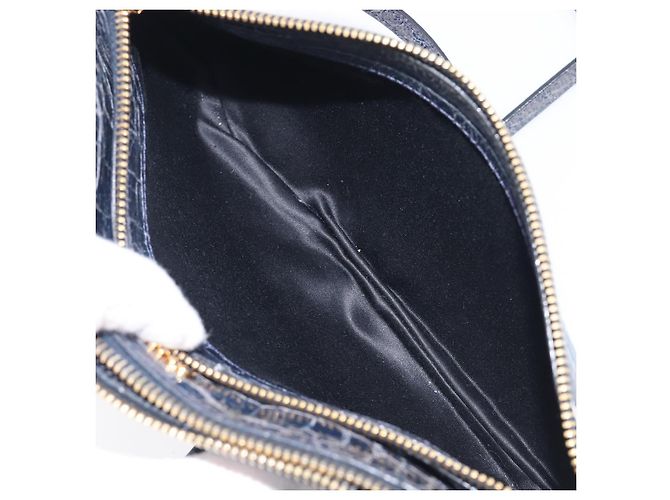 Miu Miu Shoulder Bag Leather Blue Gold - vista 27