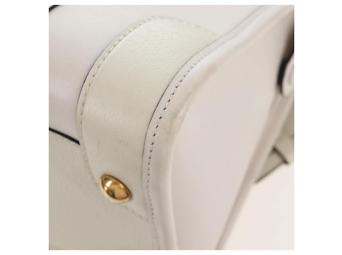 GUCCI Ophdia GG Sherry Line Hand Bag Leather 2way White Gold 715666 - vista 19