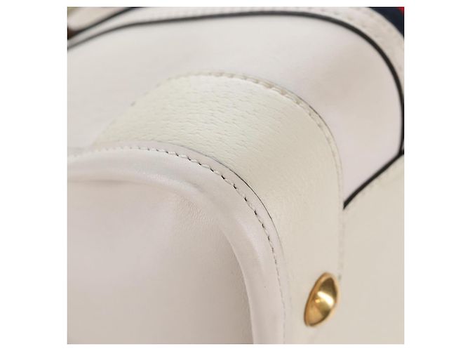 GUCCI Ophdia GG Sherry Line Hand Bag Leather 2way White Gold 715666 - vista 20