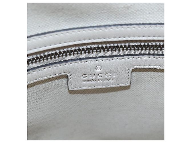 GUCCI Ophdia GG Sherry Line Hand Bag Leather 2way White Gold 715666 - vista 32